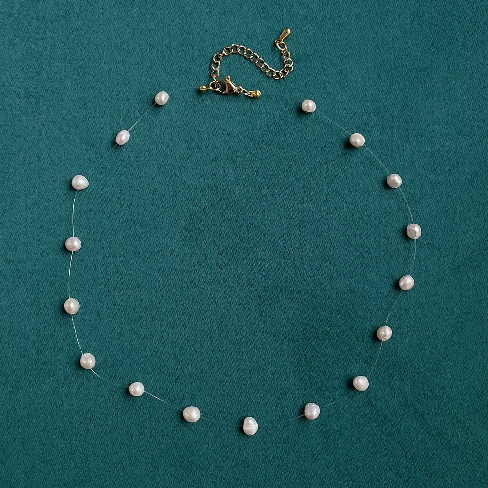 Pearl Choker Necklace Vintage - Natural Freshwater Pearl Necklace for Women