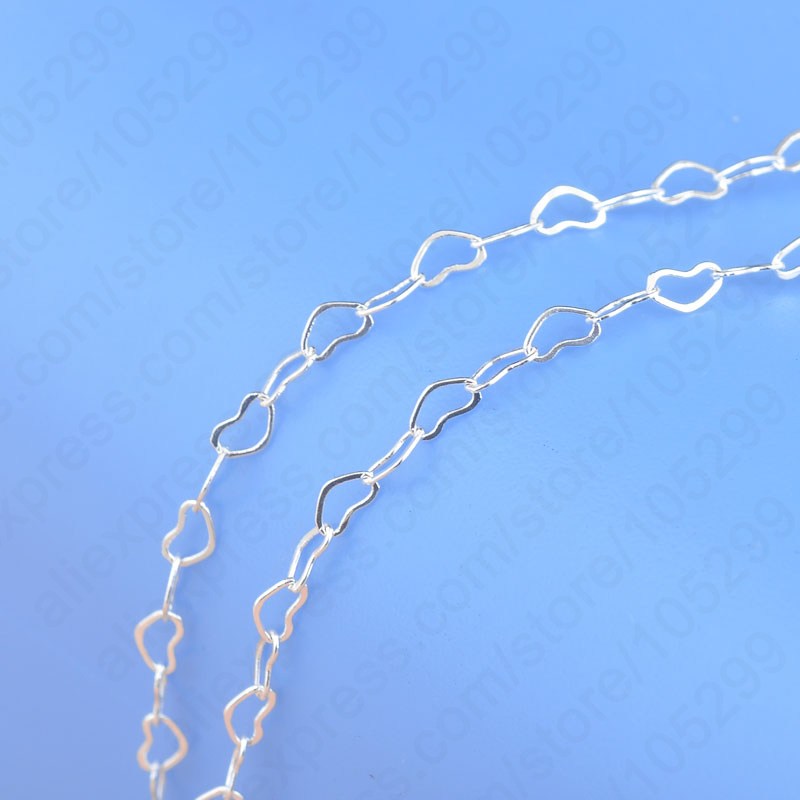925 Sterling Silver Chain Necklace Men - 925 Sterling Silver Cute Heart Chain