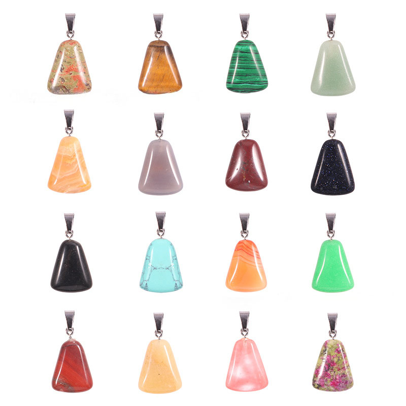 20pcs/ Bag Carving White Cryst - Crystal Pendant Necklace Natural Stone 评论和价格