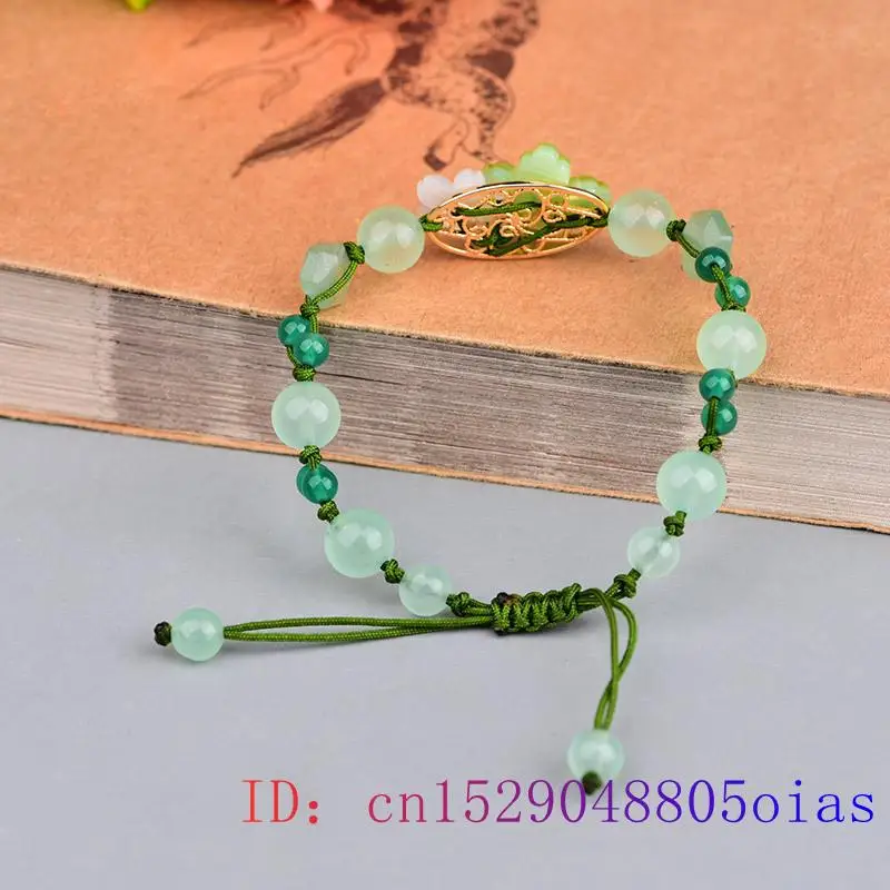 Green Jade Flower Bracelet Amu - Bracelets 评论和价格