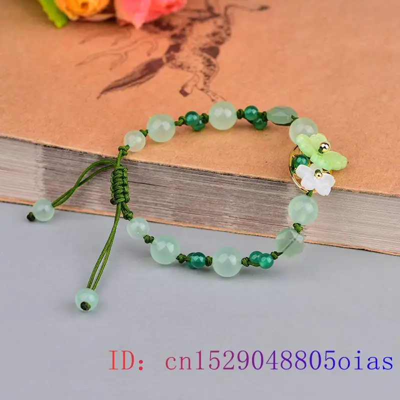 Green Jade Flower Bracelet Amu - Bracelets 评论和价格