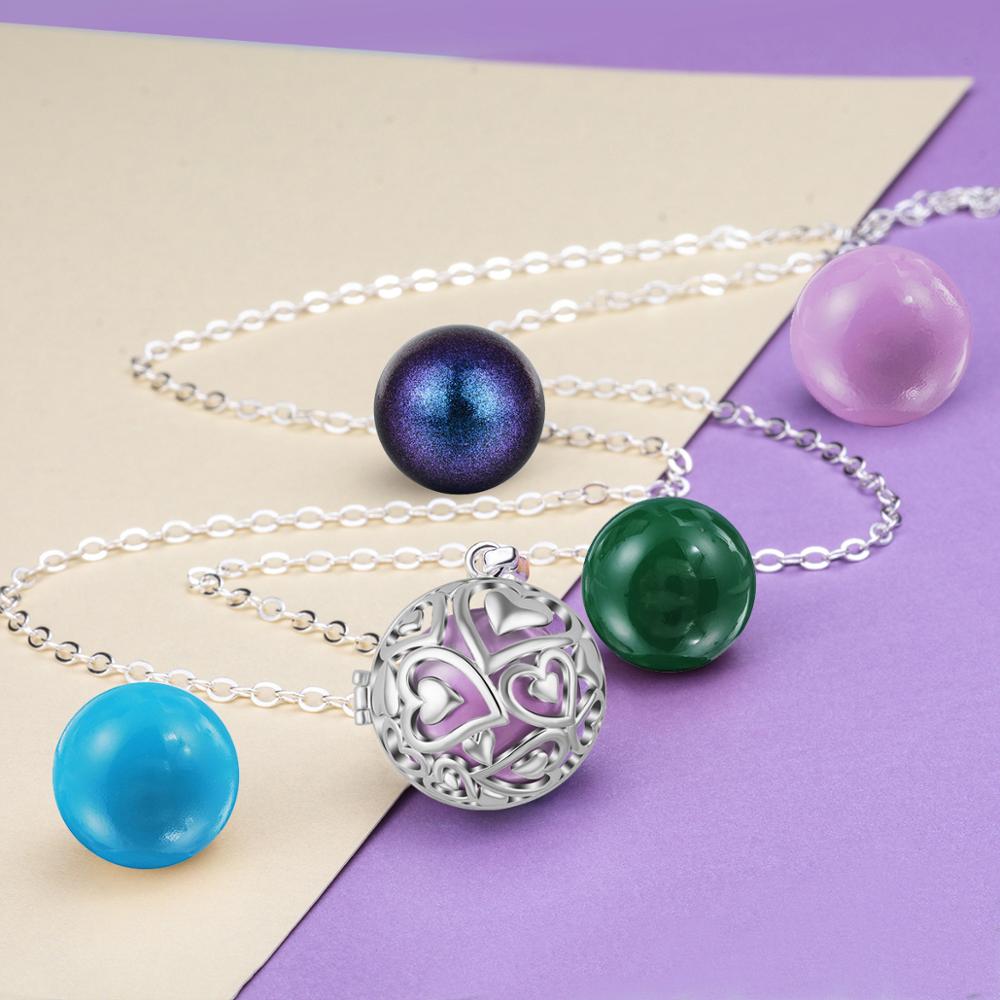 Eudora 20mm Harmony Ball Penda - Heart Locket Necklace Photo 评论和价格