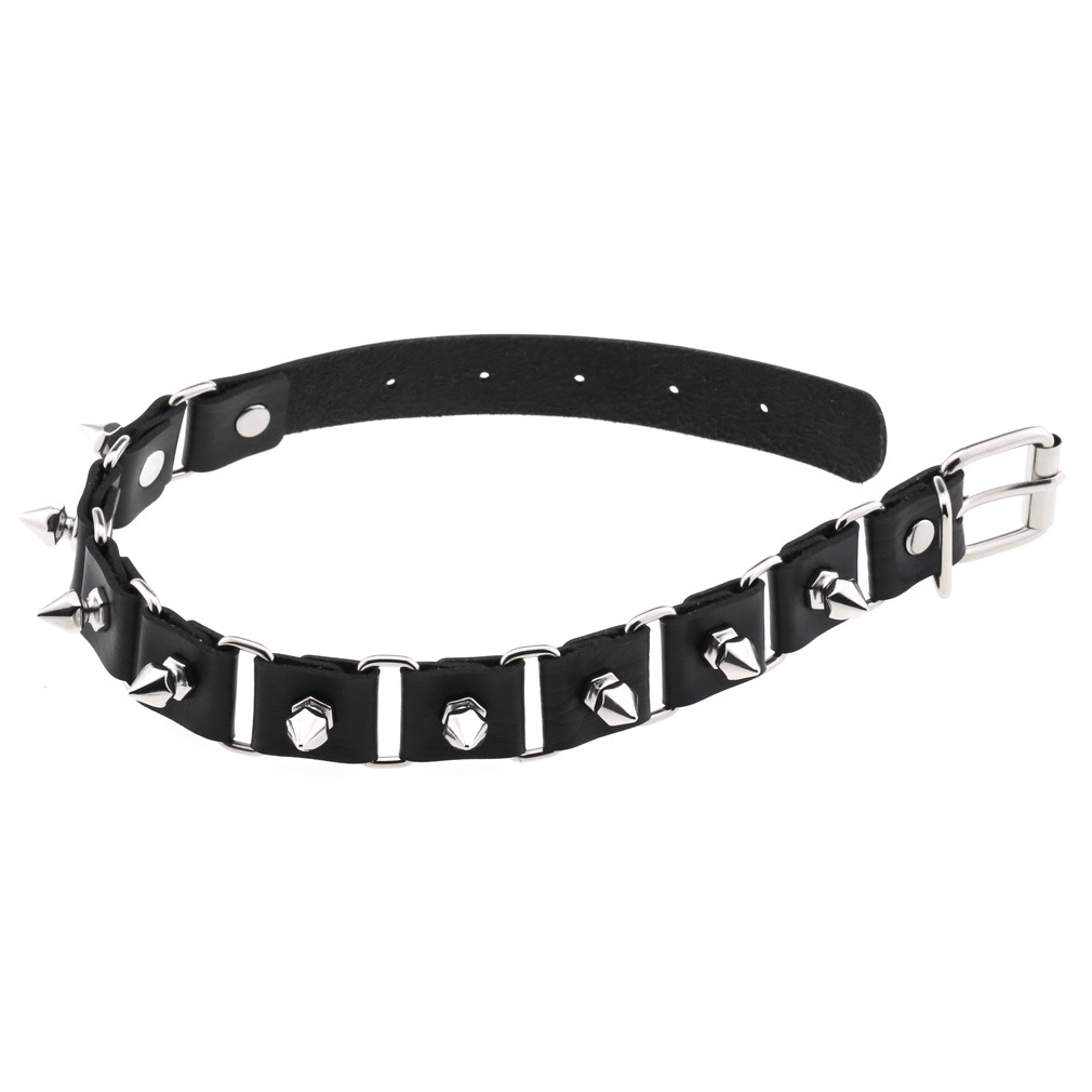 Punk Rock Spiked Choker For Wo - Goth Punk Spike Choker 评论和价格