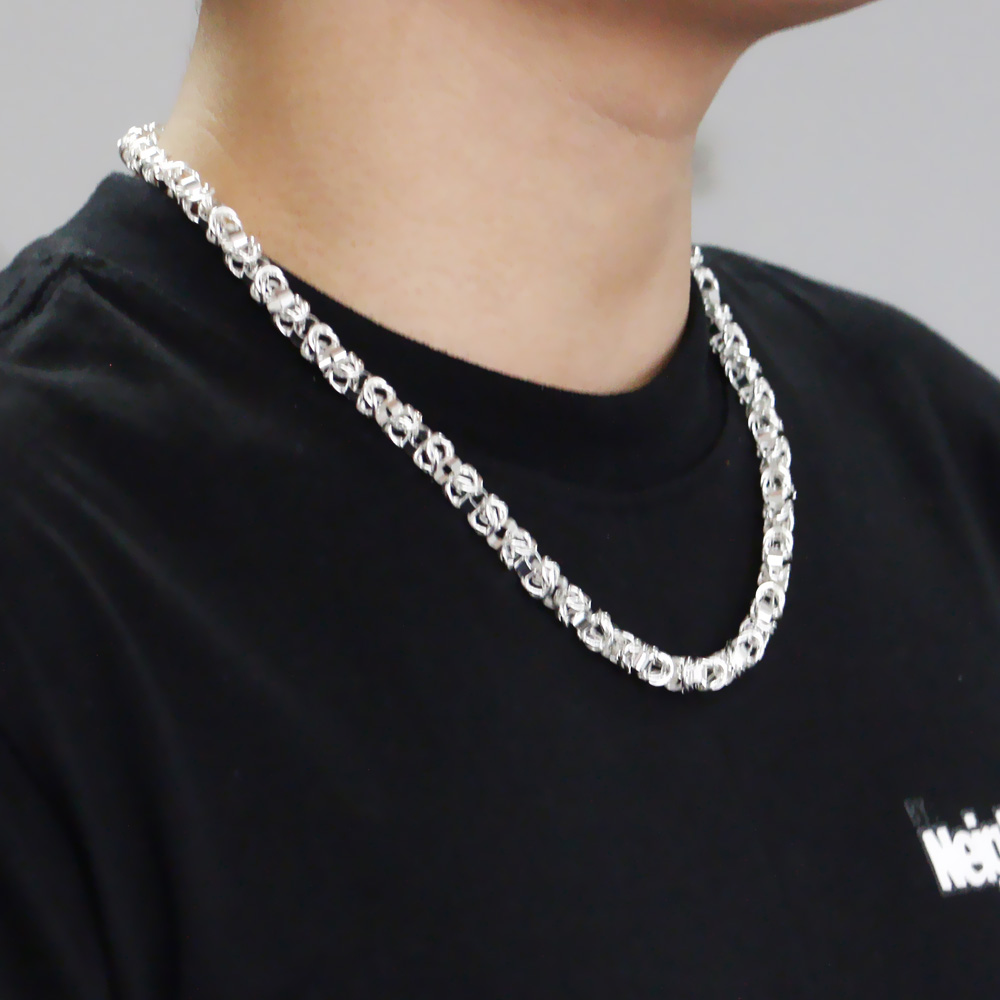 925 Sterling Silver Hip Hop Bo - 925 Sterling Silver Chain Necklace Men 评论和价格