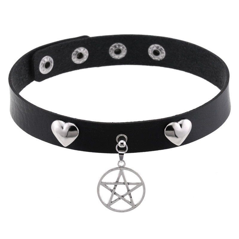 Punk Halloween Emo Cosplay Bla - Goth Punk Spike Choker 评论和价格