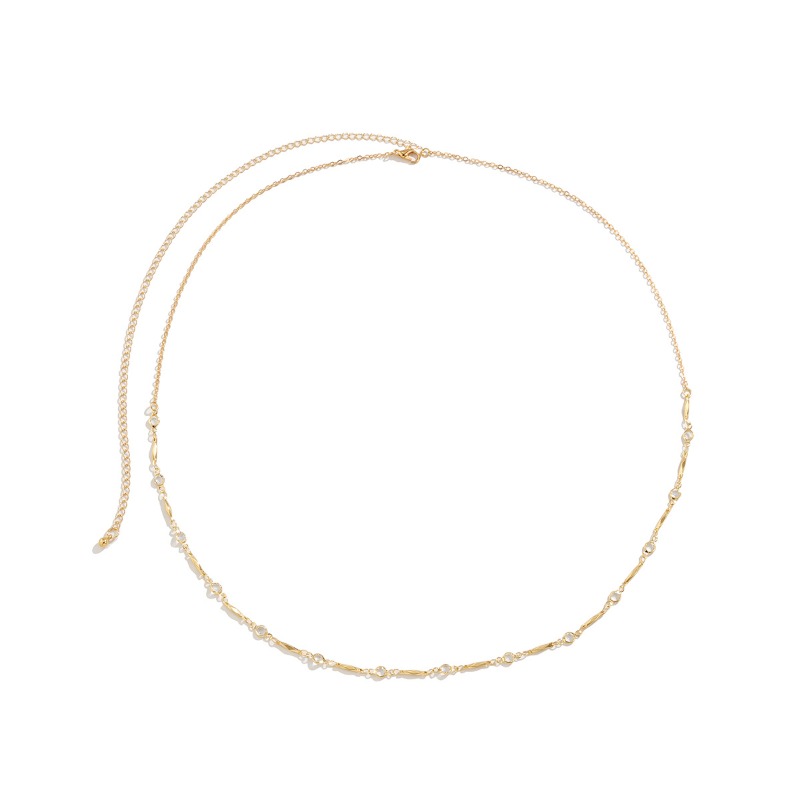 Women Dainty Layered Waist Cha - Body Jewelry 评论和价格