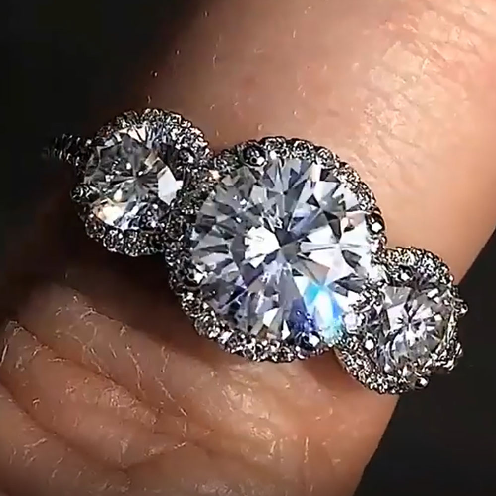 Custom Real Platinum PT950 Wom - Moissanite Engagement Ring 1 Carat 评论和价格